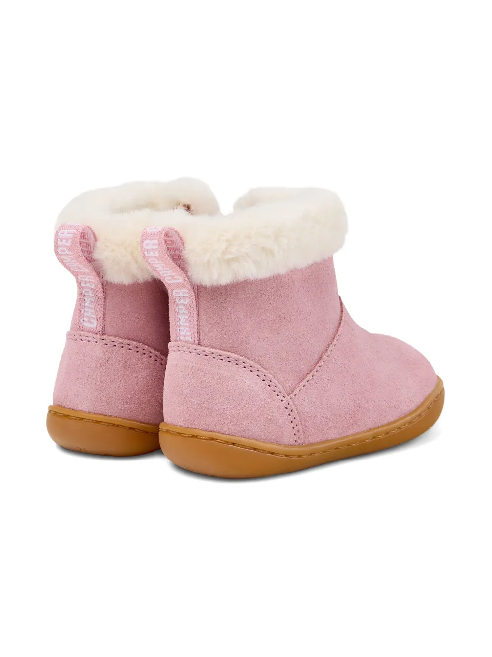 Camper Kids fur-lined suede boots Pink