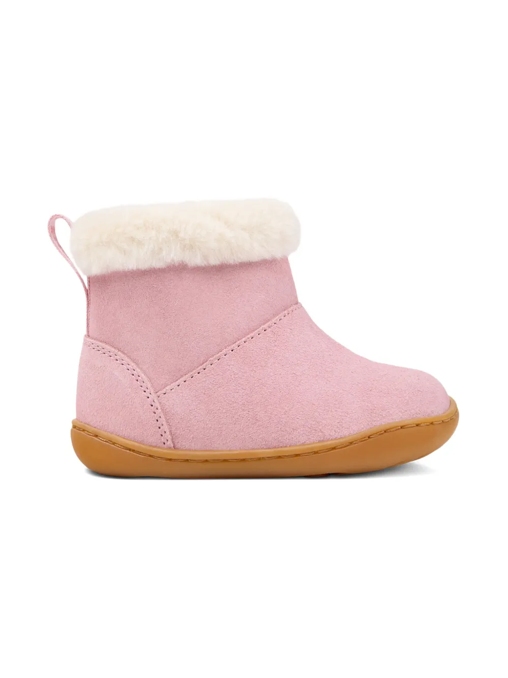 Camper Kids fur-lined suede boots Pink