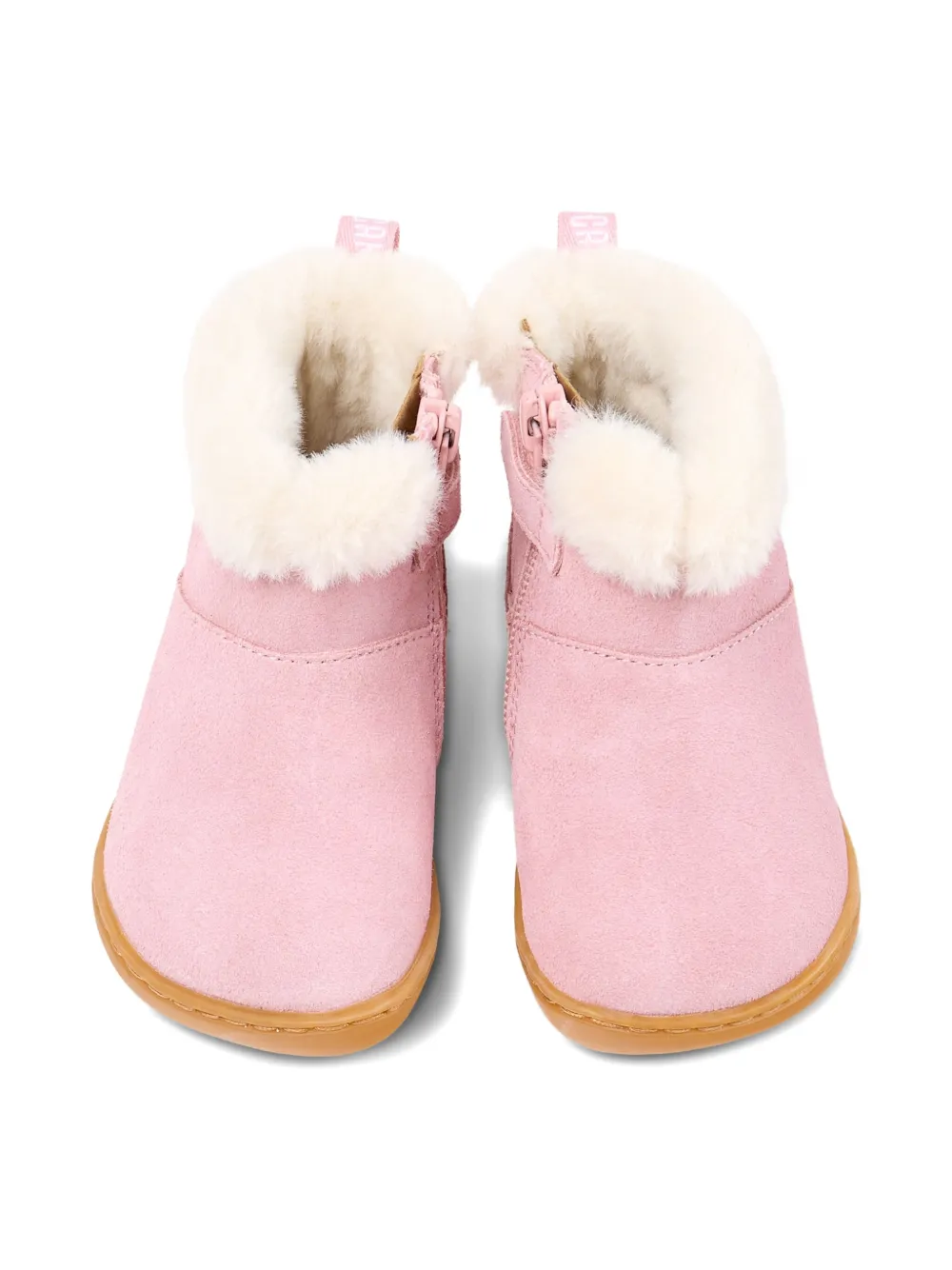 Camper Kids fur-lined suede boots Pink