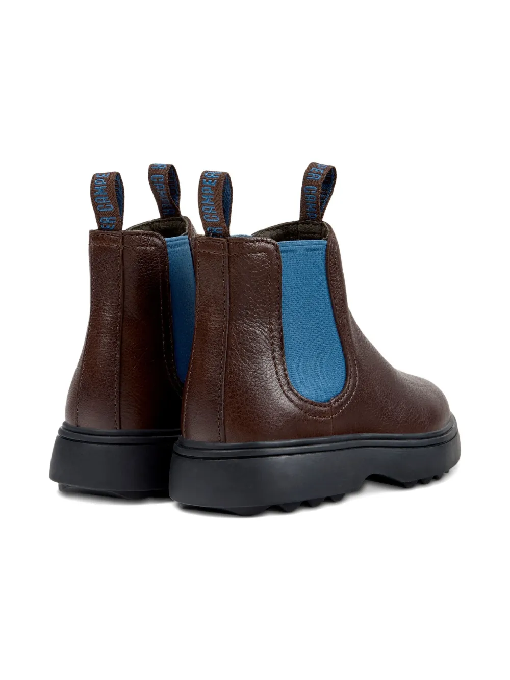 Camper Kids Norte elastic-panel leather ankle boots Brown