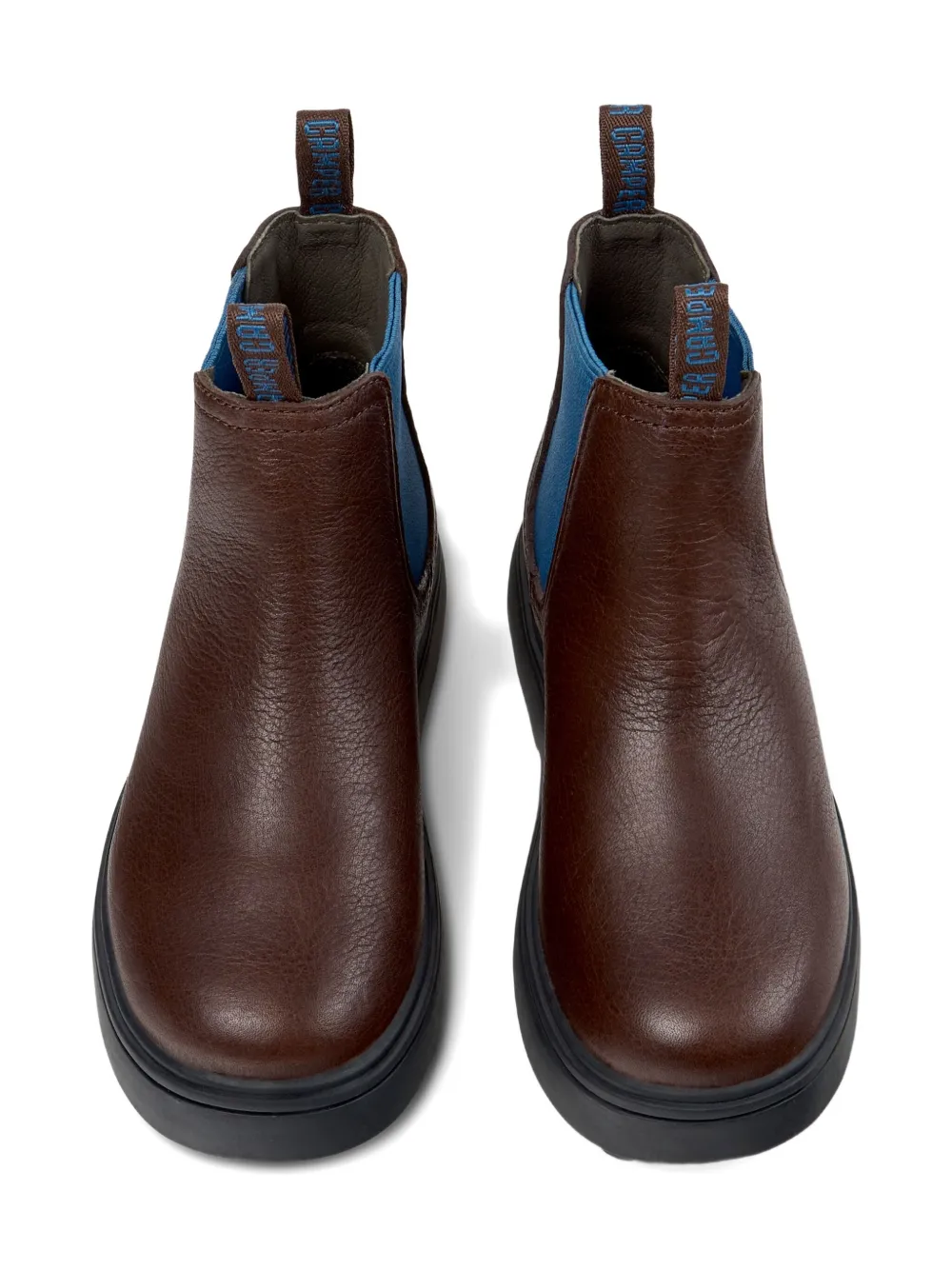 Camper Kids Norte elastic-panel leather ankle boots Brown