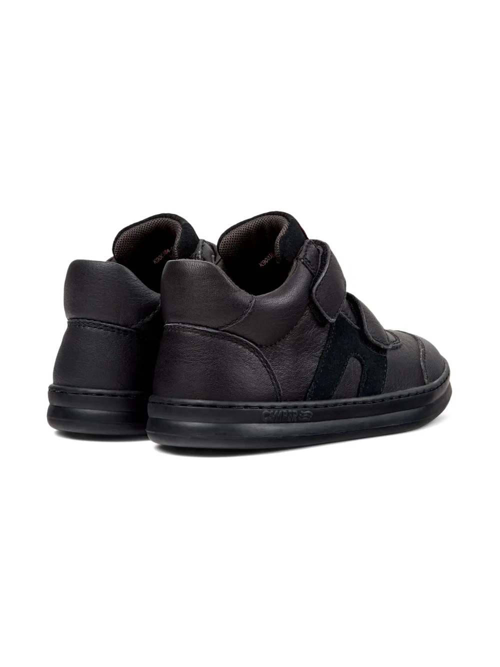 Camper Kids Runner double-strap leather sneakers Black