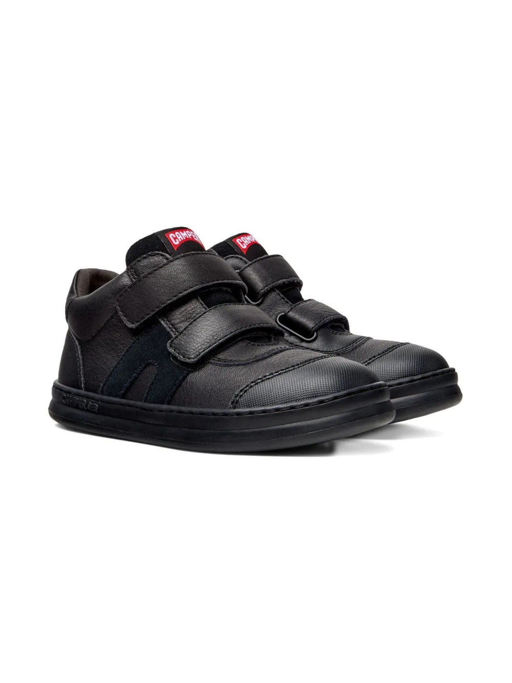 Camper Kids Runner leren sneakers met dubbele bandjes Zwart