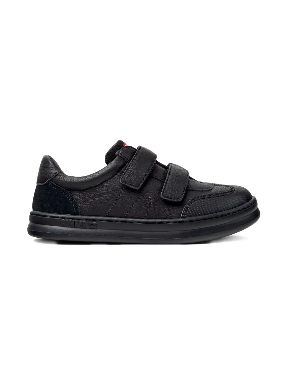 Camper Kids Leren sneakers met klittenband - Zwart
