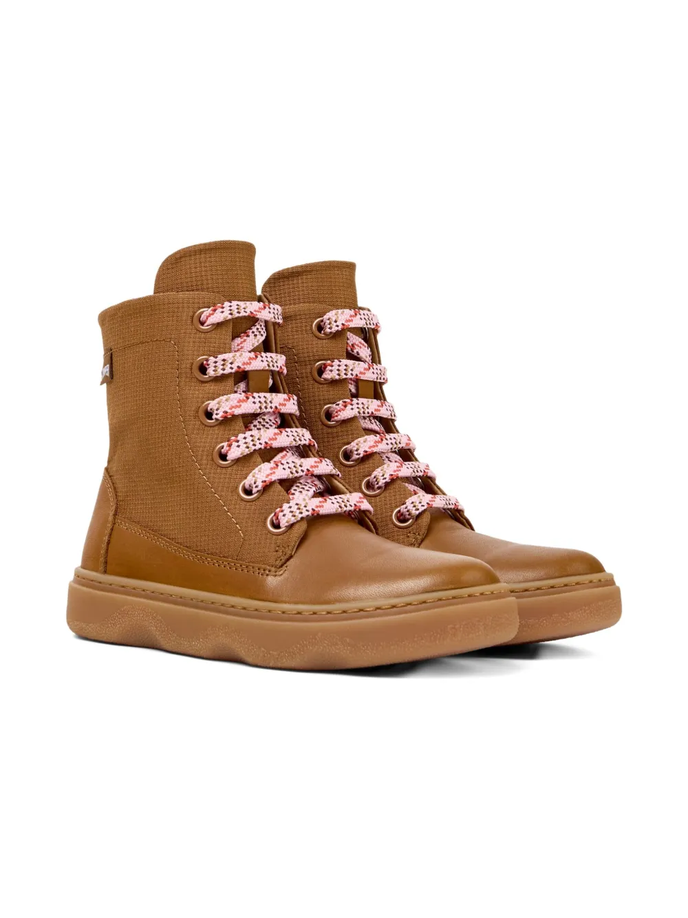 Camper Kids' Lace-up Boots In Brown