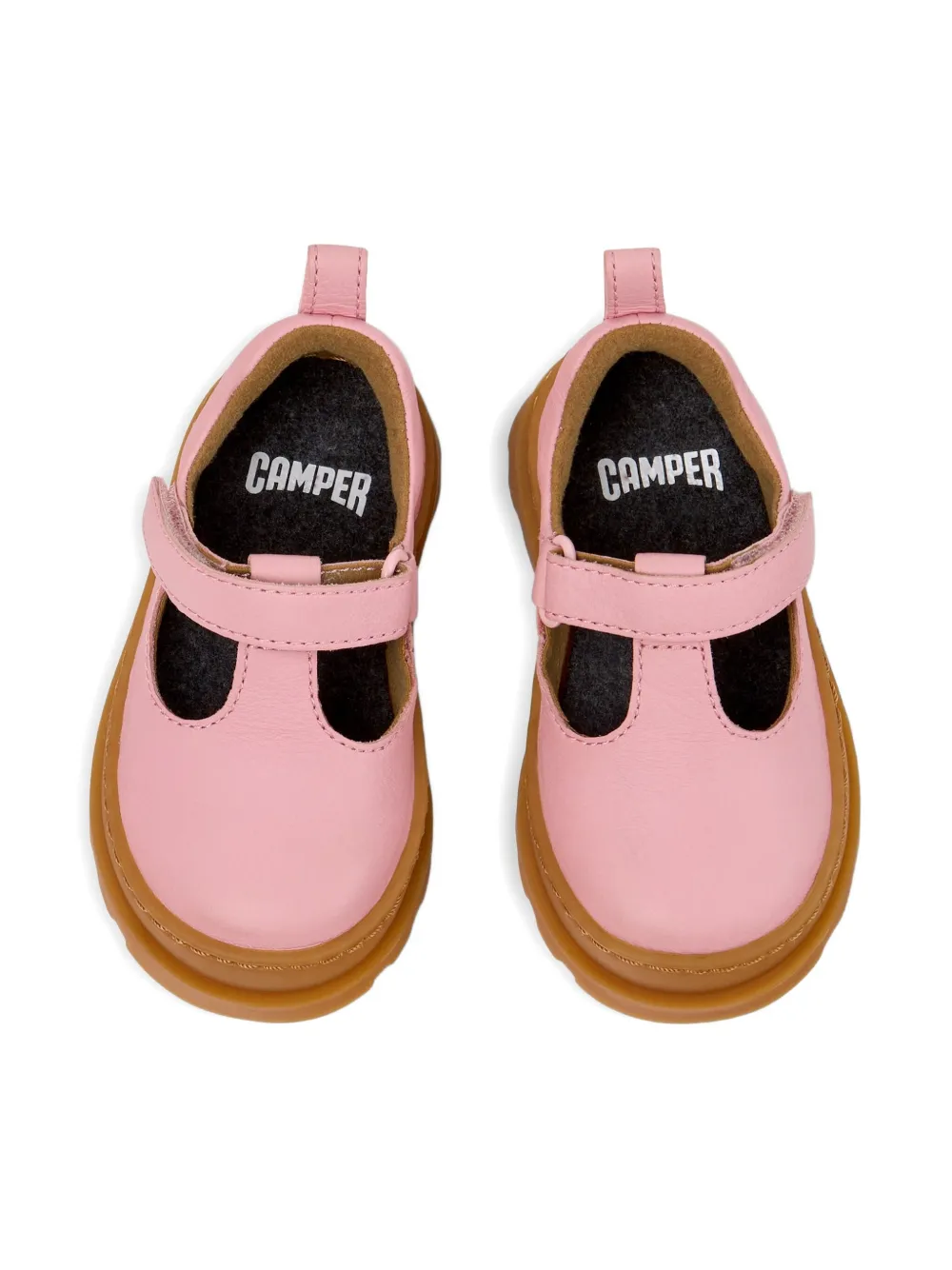 Camper Kids T-bar leather ballerinas Pink