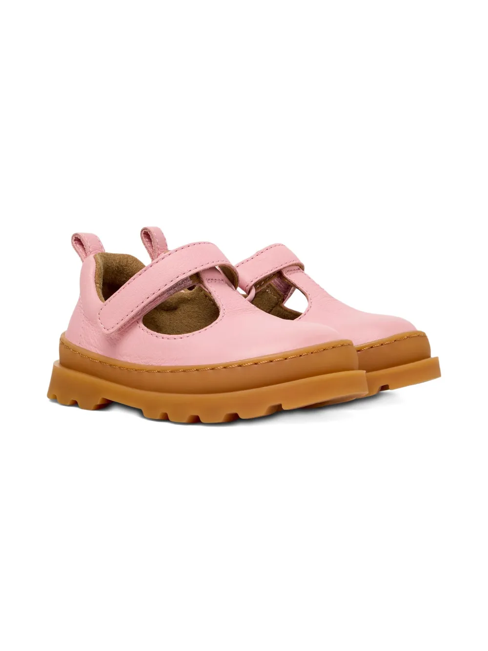 Camper Kids T-bar leather ballerinas Pink