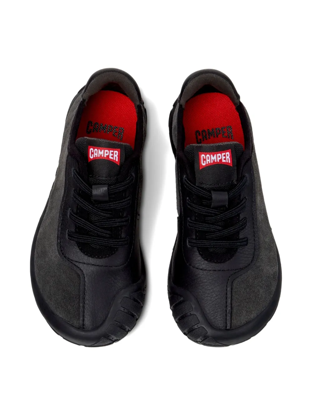 Camper Kids Peu Path lace-up suede sneakers Black