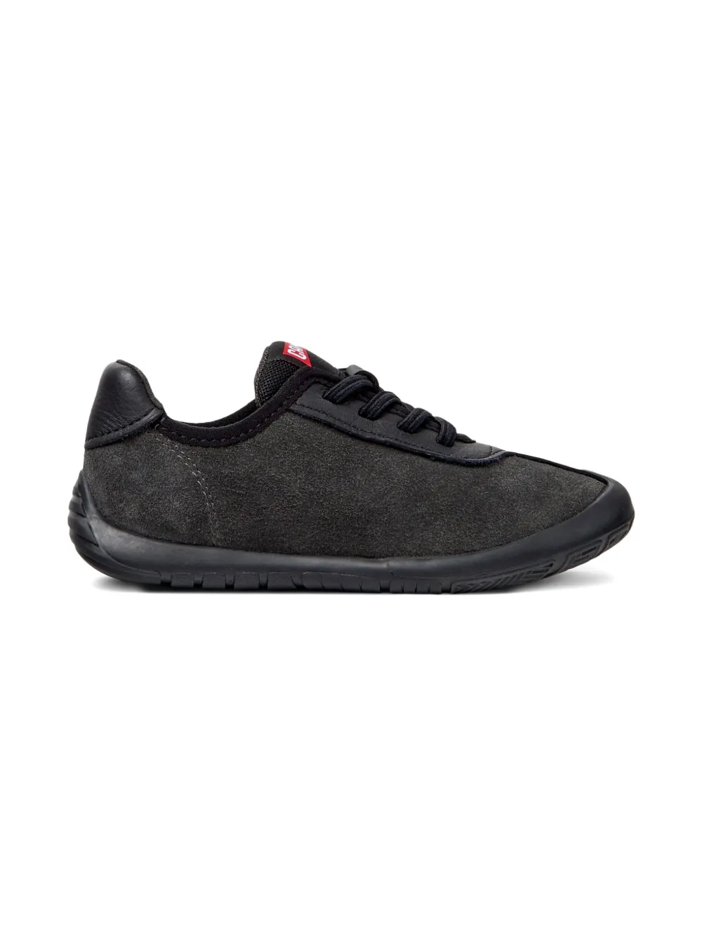 Camper Kids Peu Path lace-up suede sneakers Black