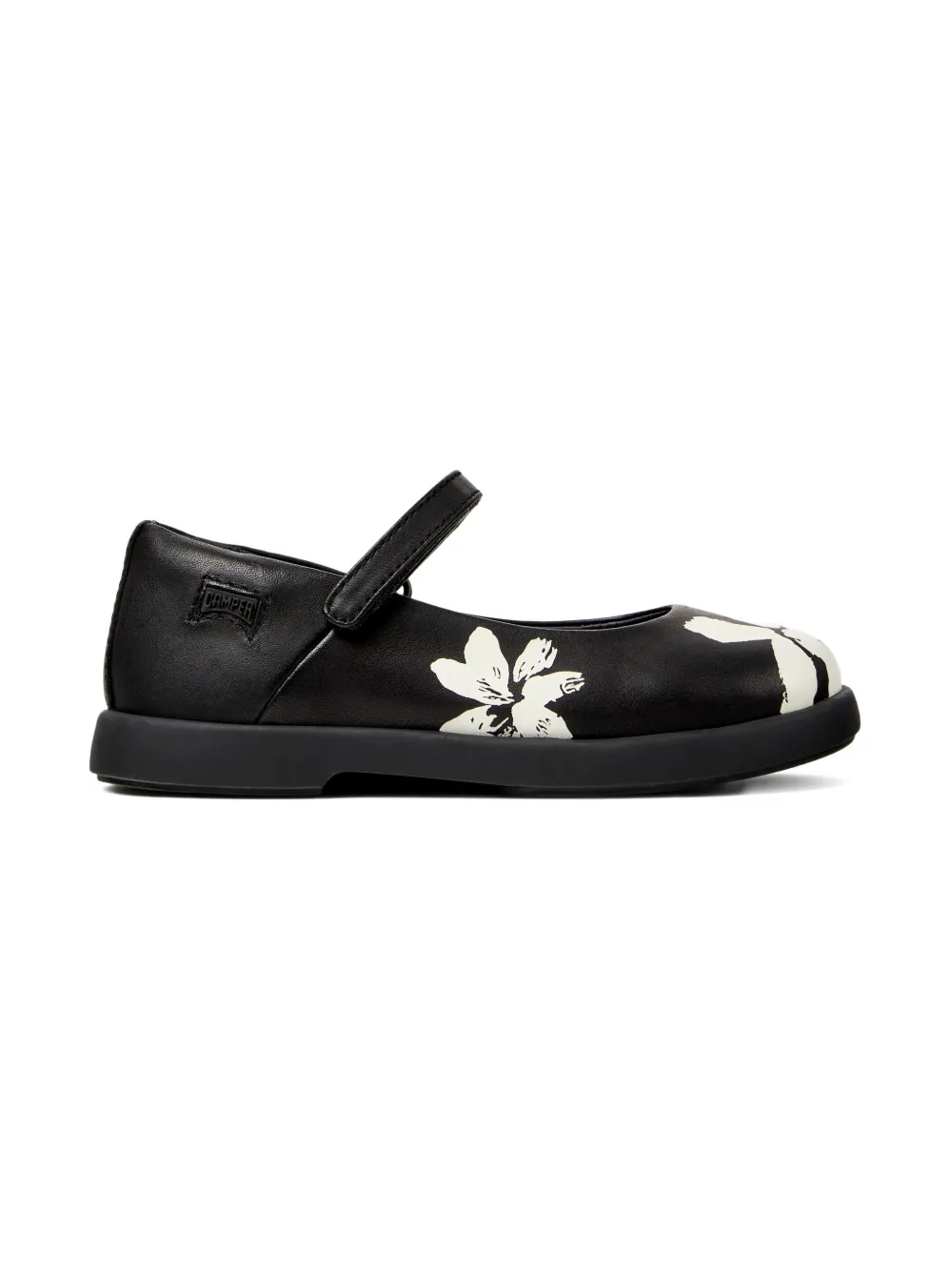 Camper Kids Duet Twins flower-print ballerinas Black