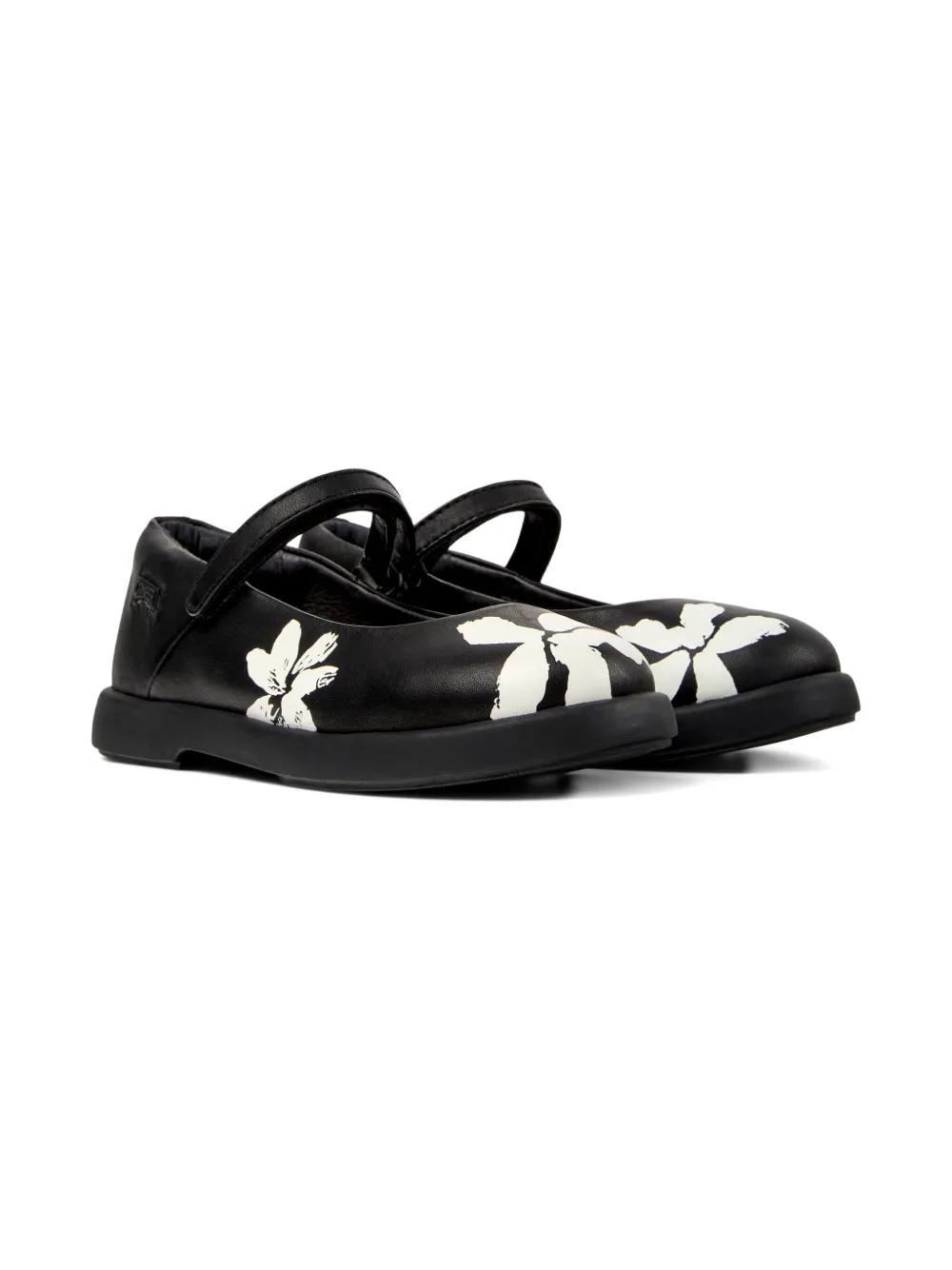 Camper Kids Duet Twins flower-print ballerinas Black
