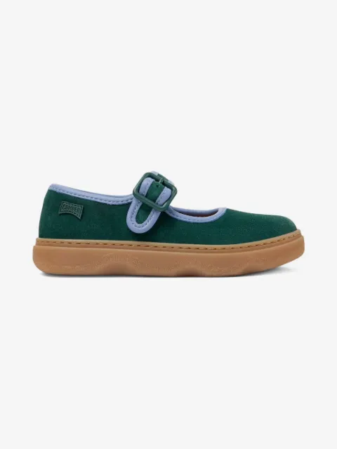 Camper Kids buckle-strap suede ballerinas
