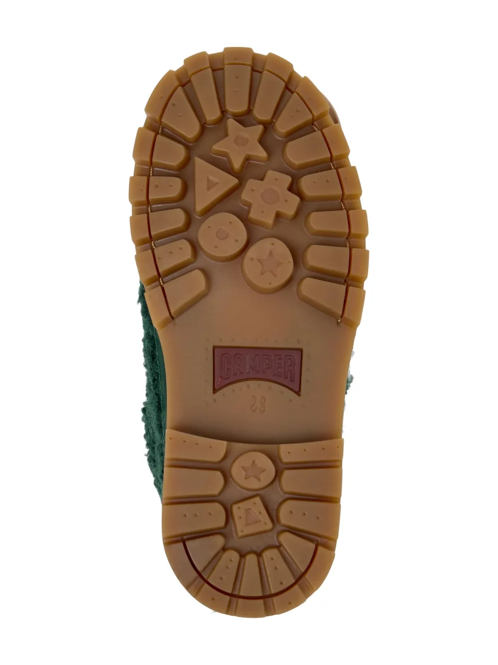 Camper X Bobo Choses Shearling Ankle Boots In Green