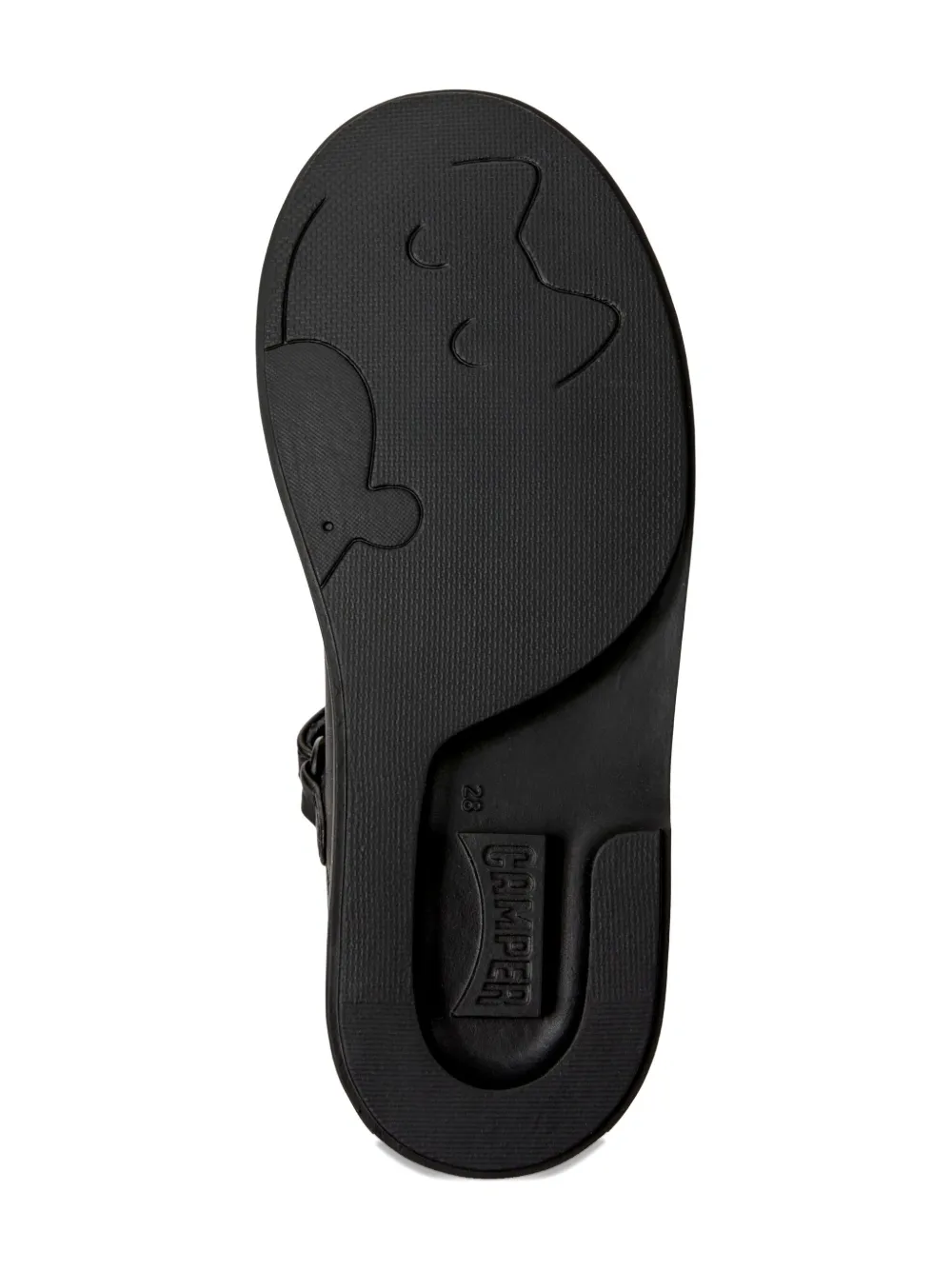Camper Kids Duet leather ballerina shoes Black
