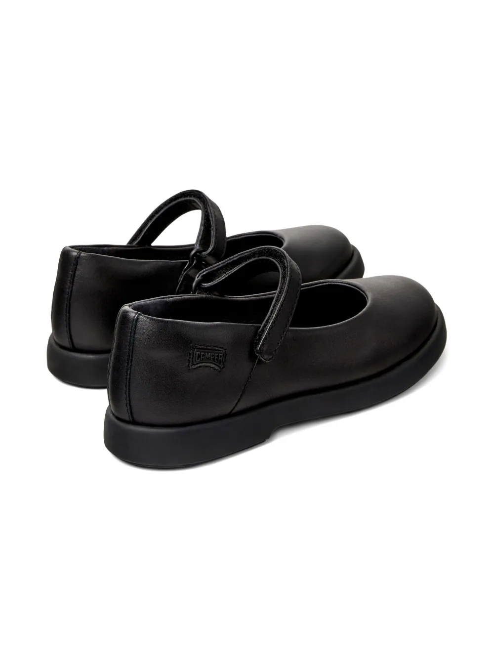 Camper Kids Duet leather ballerina shoes Black
