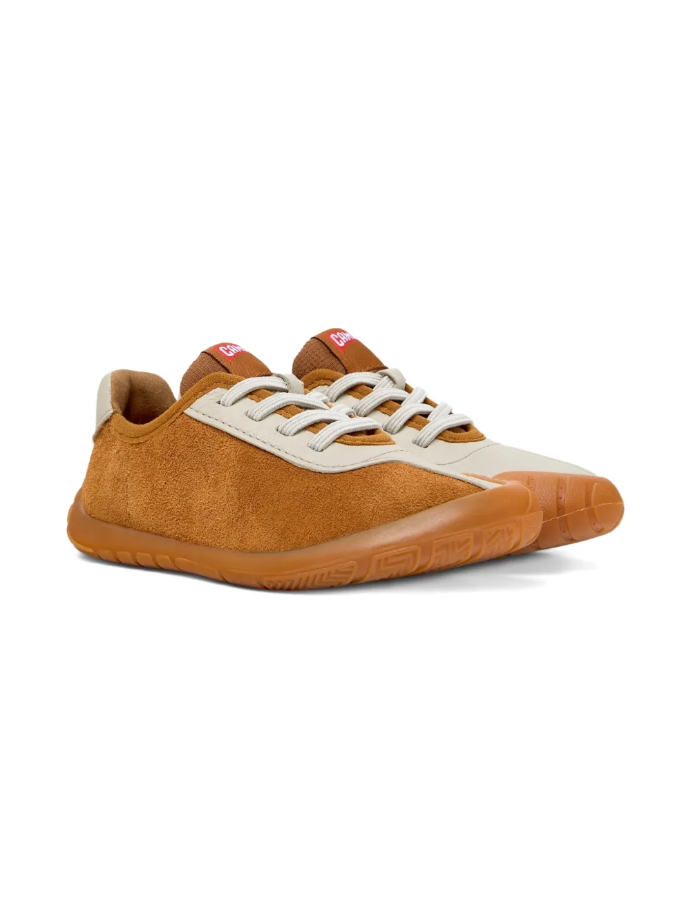 Camper Kids Peu Path suede lace-up sneakers Brown