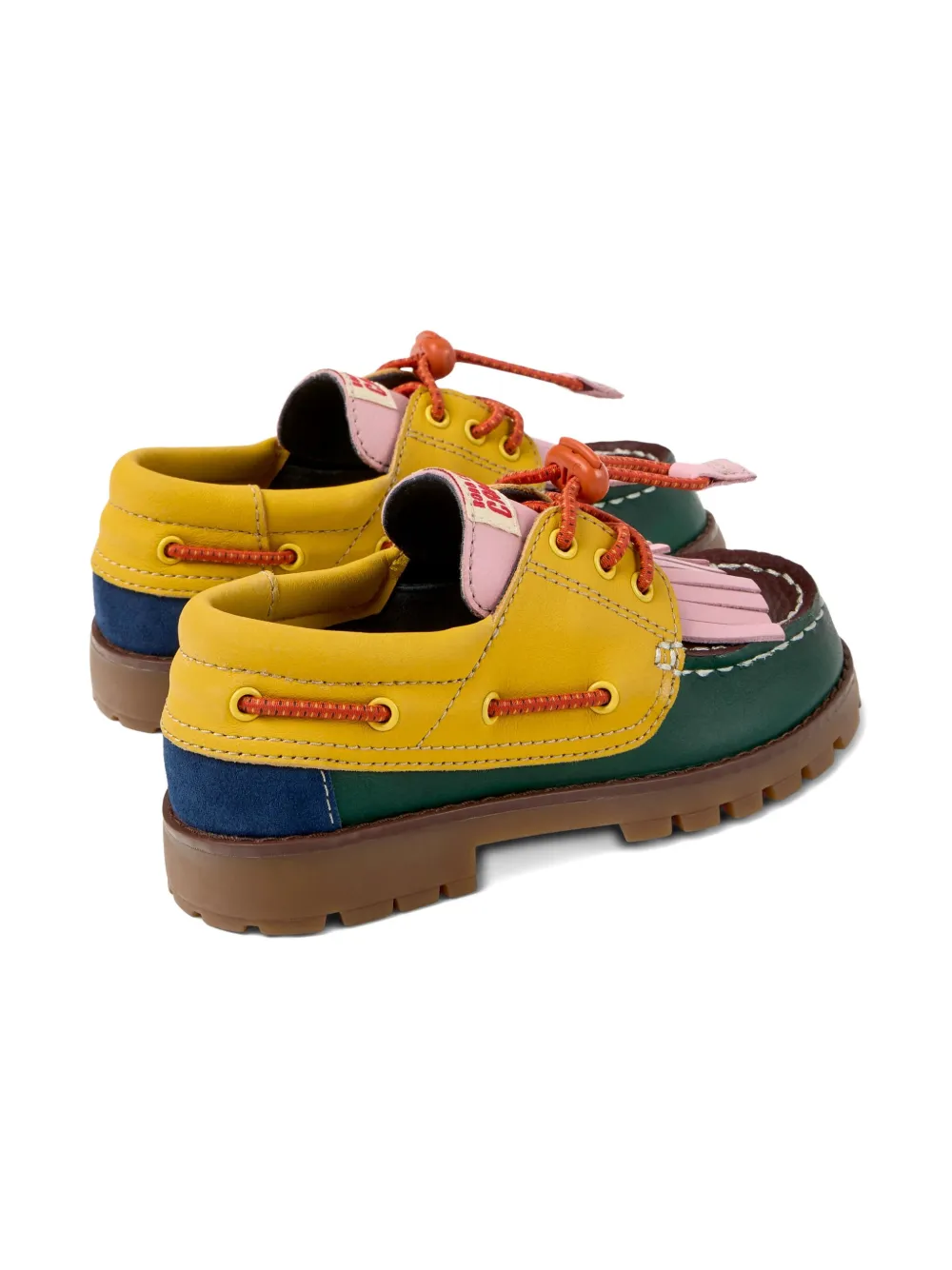 Camper Kids x Bobo Choses Twins leather fringe loafers Multicolour