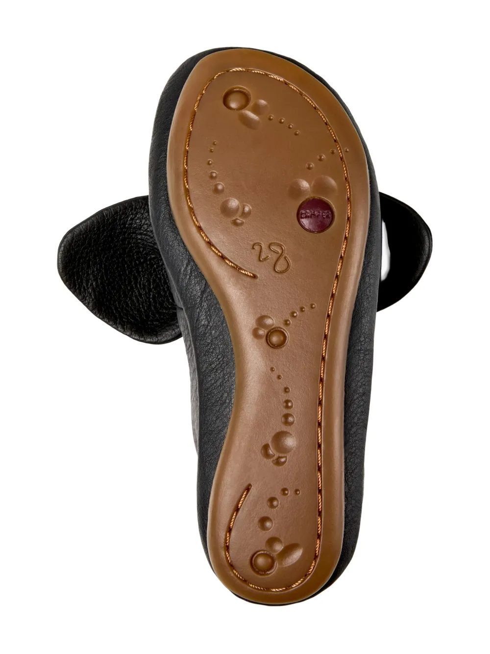 Camper Kids leather bow ballerinas Black