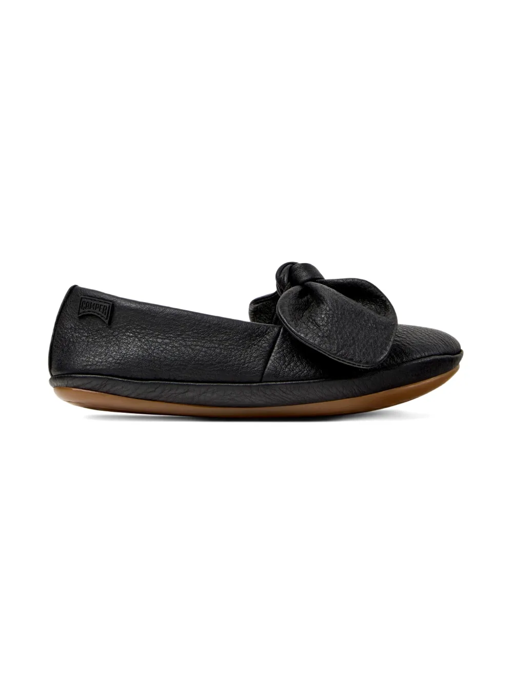 Camper Kids leather bow ballerinas Black
