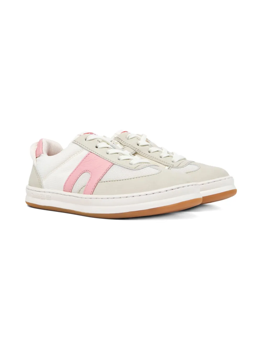 Camper Kids Mesh sneakers met leren vlak Beige