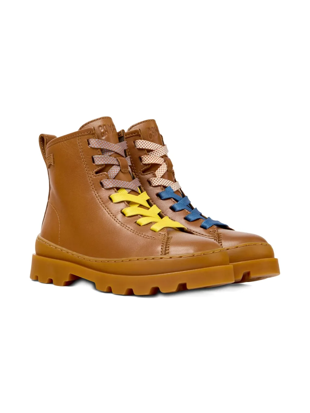 Camper Kids Twins lace-up ankle boots Brown