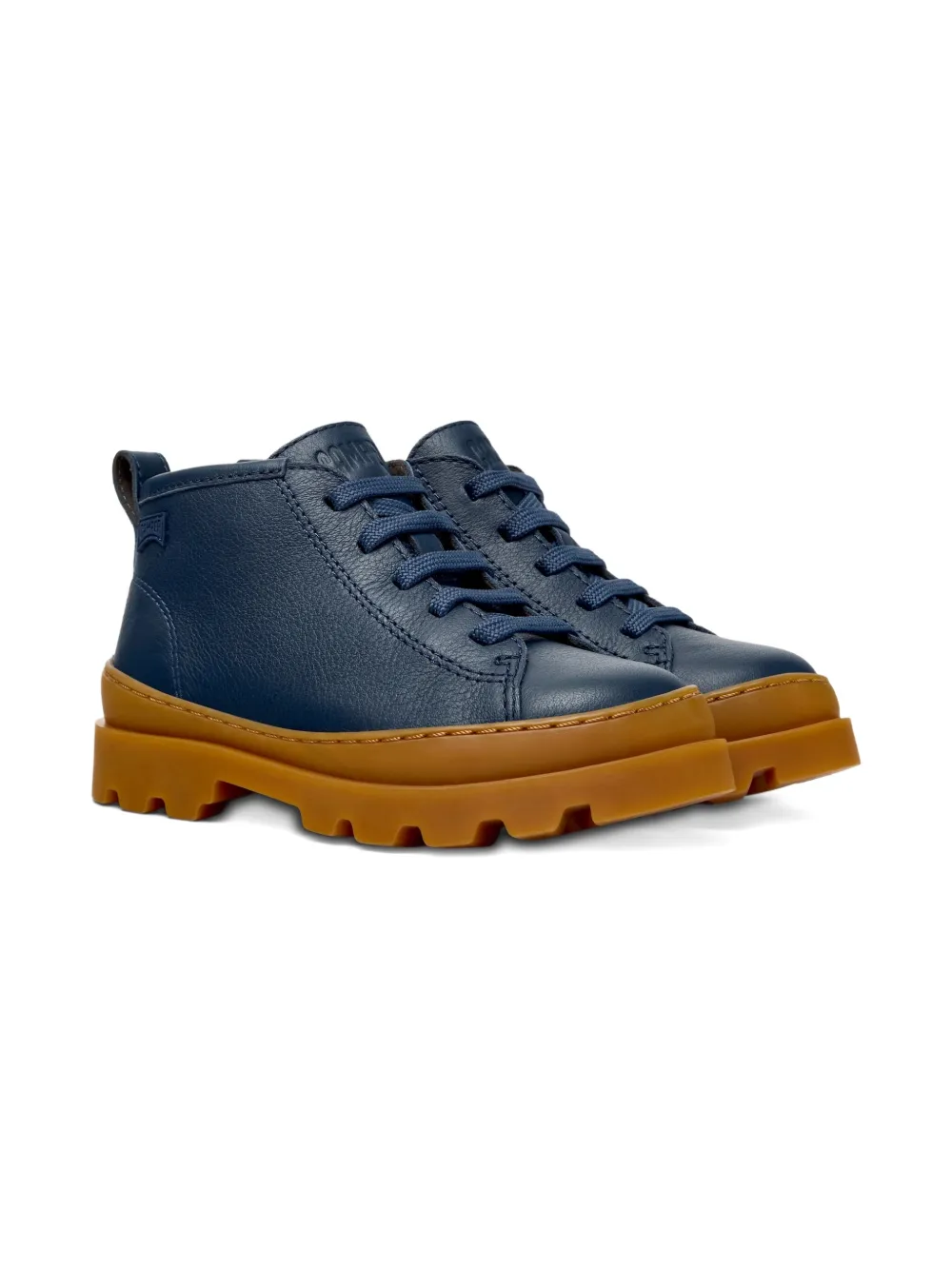 Camper Kids lace-up leather boots Blue