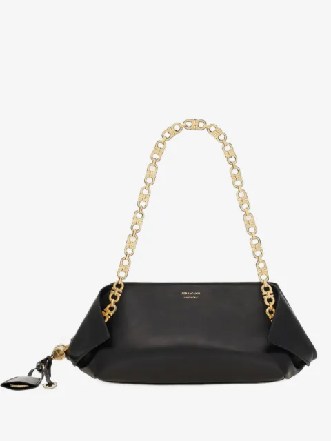 Gancini chain folded shoulder bag (S)