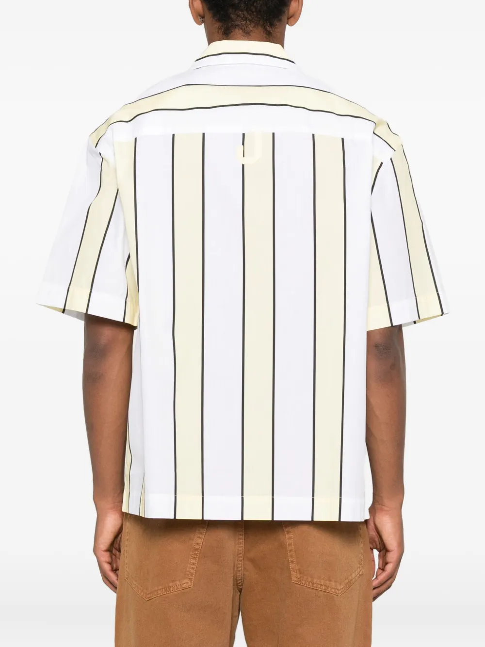 Jacquemus stripe short-sleeve shirt Wit