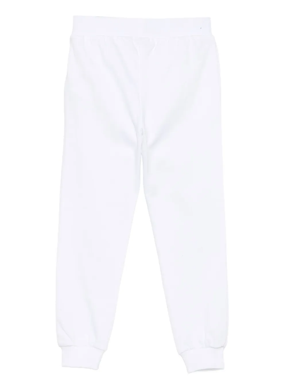 Moschino Kids smiley-face logo track pants Wit