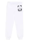 Moschino Kids smiley-face logo track pants - White