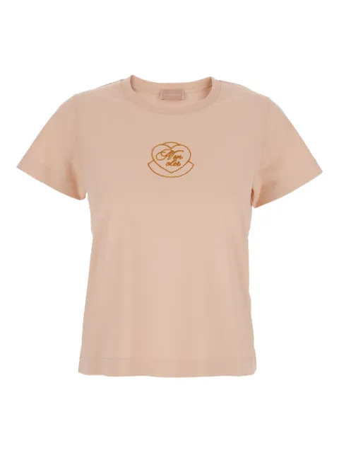 Moncler heart-embroidered T-shirt