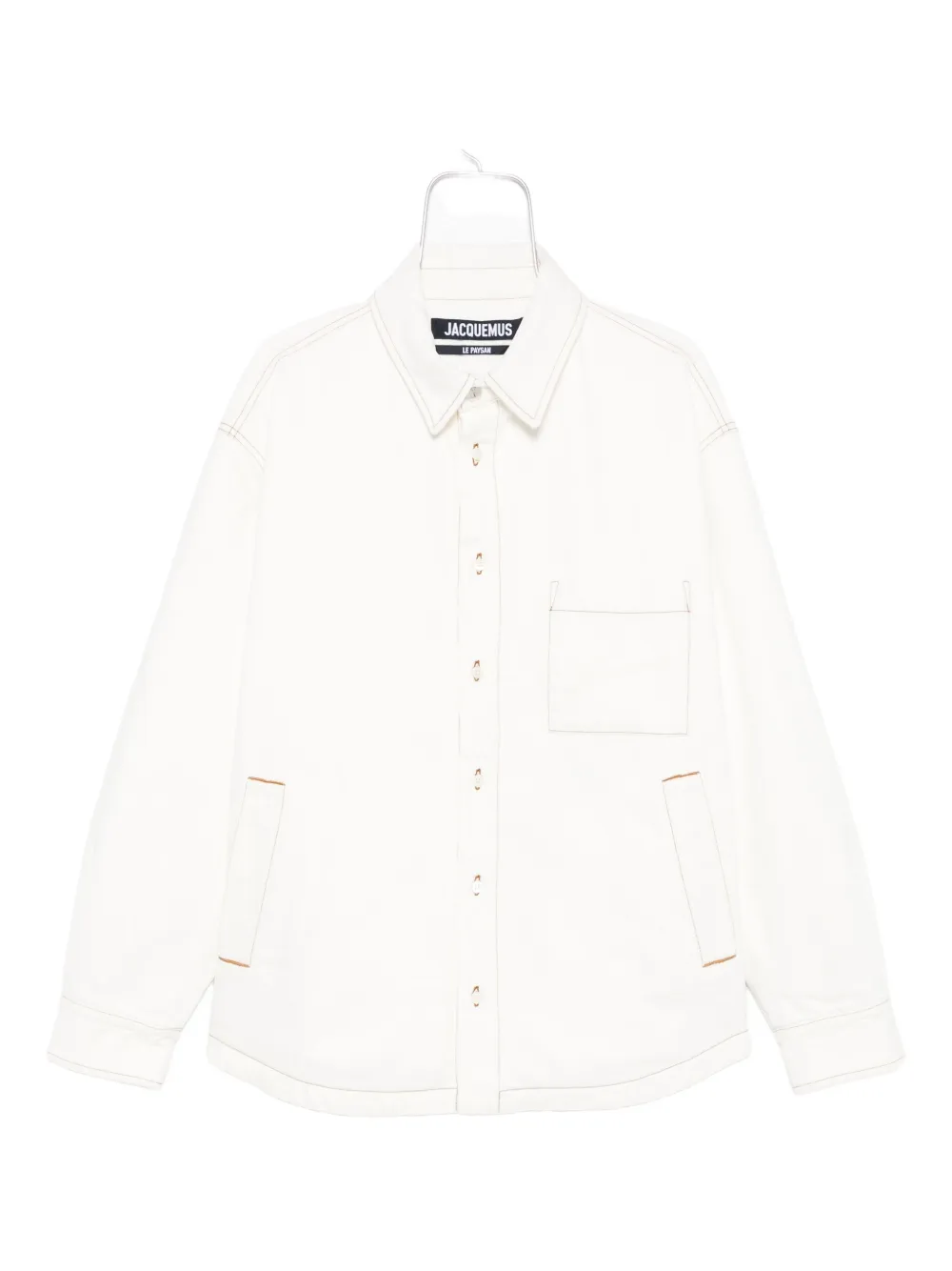 Jacquemus contrast-stitch shirt jacket - Toni neutri