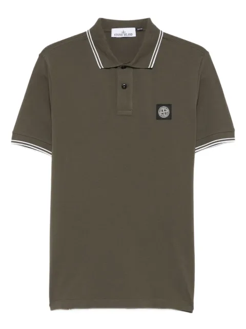 Stone Island logo-appliqué polo shirt 