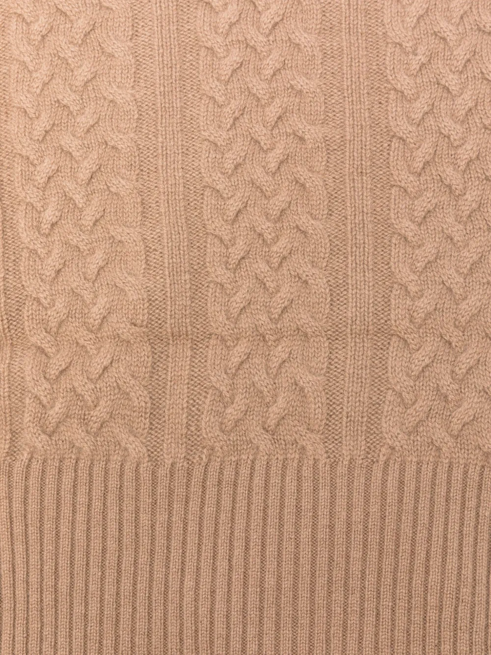 Max Mara Kabelgebreide bivakmuts Beige