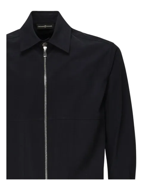 Giuliano Galiano zip-front Italian-collar shirt