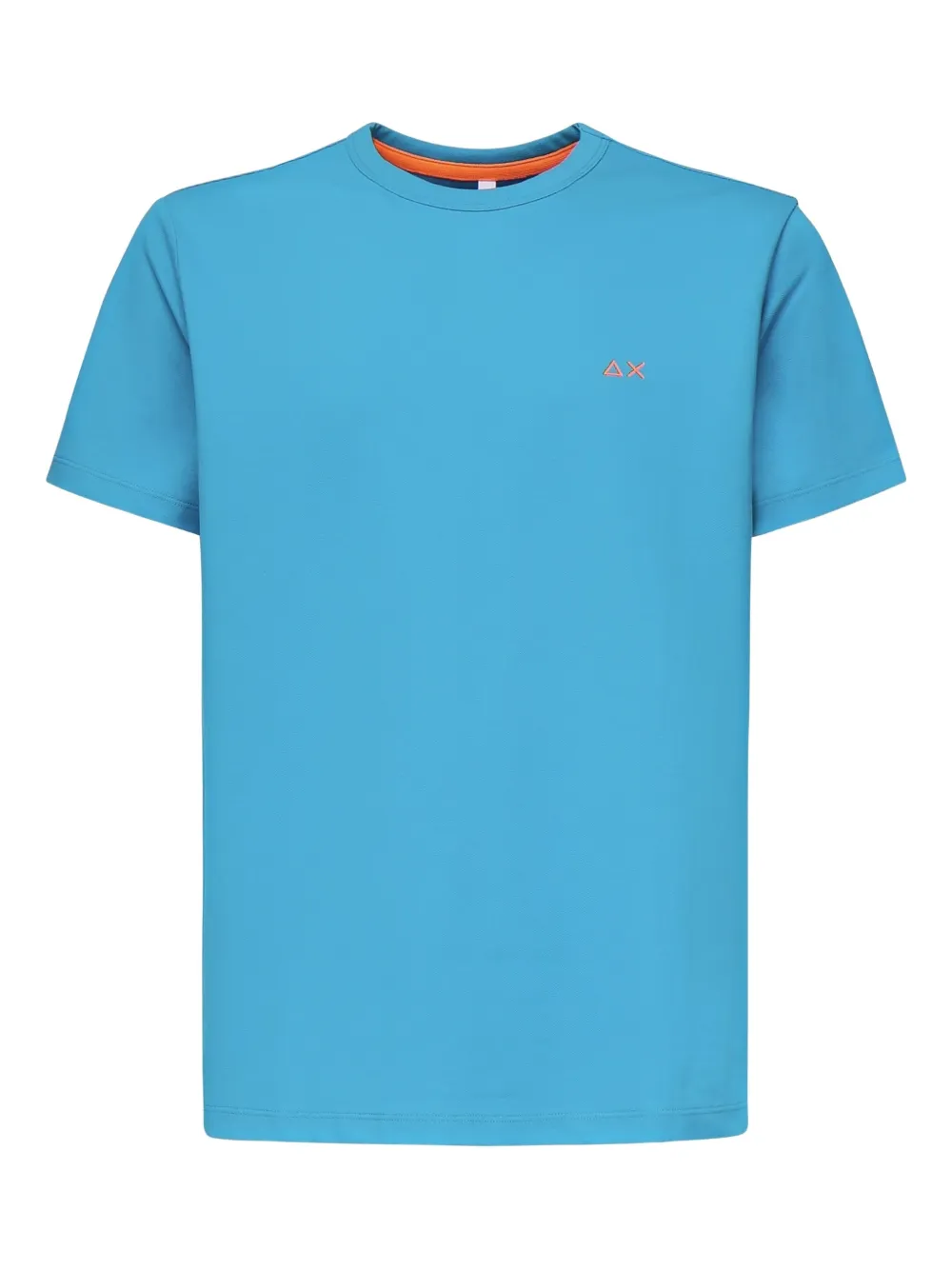 Sun68 embroidered crew-neck T-shirt Blauw