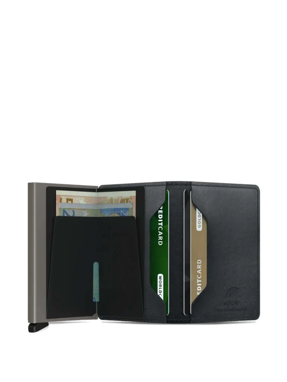 Secrid Leather Mini Wallet In Black