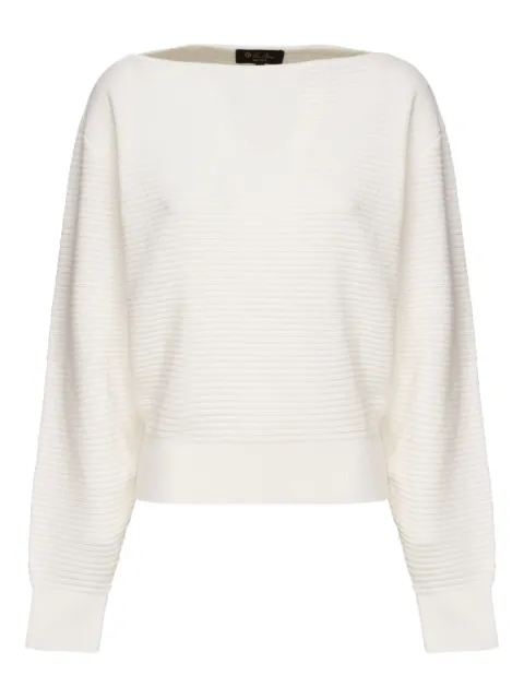 Loro Piana ribbed boat-neck jumper