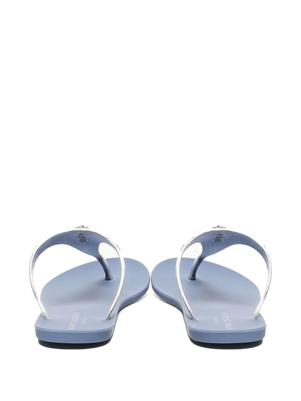 Kurt Geiger Logo-detail T-bar Flip-flops In Silver
