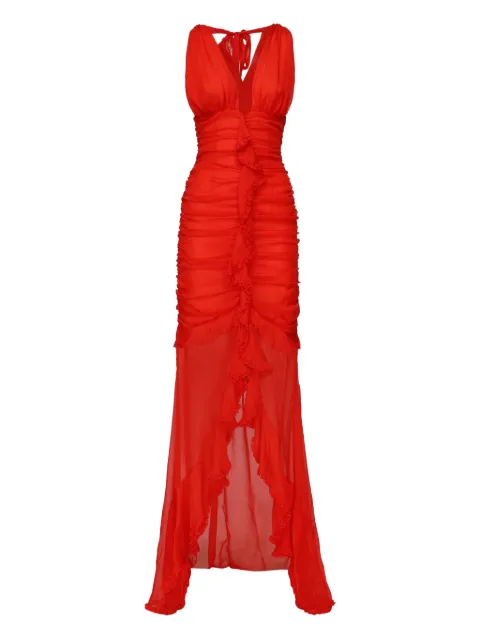 For Love And Lemons Vestido longo Kayta com babados