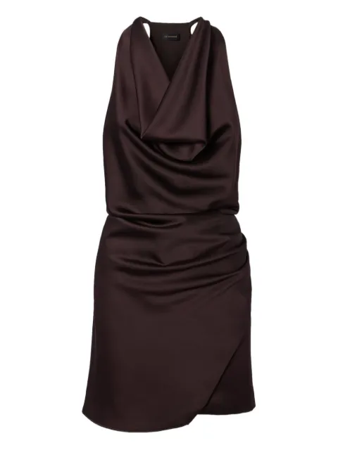 THE ANDAMANE cowl-neck draped mini dress