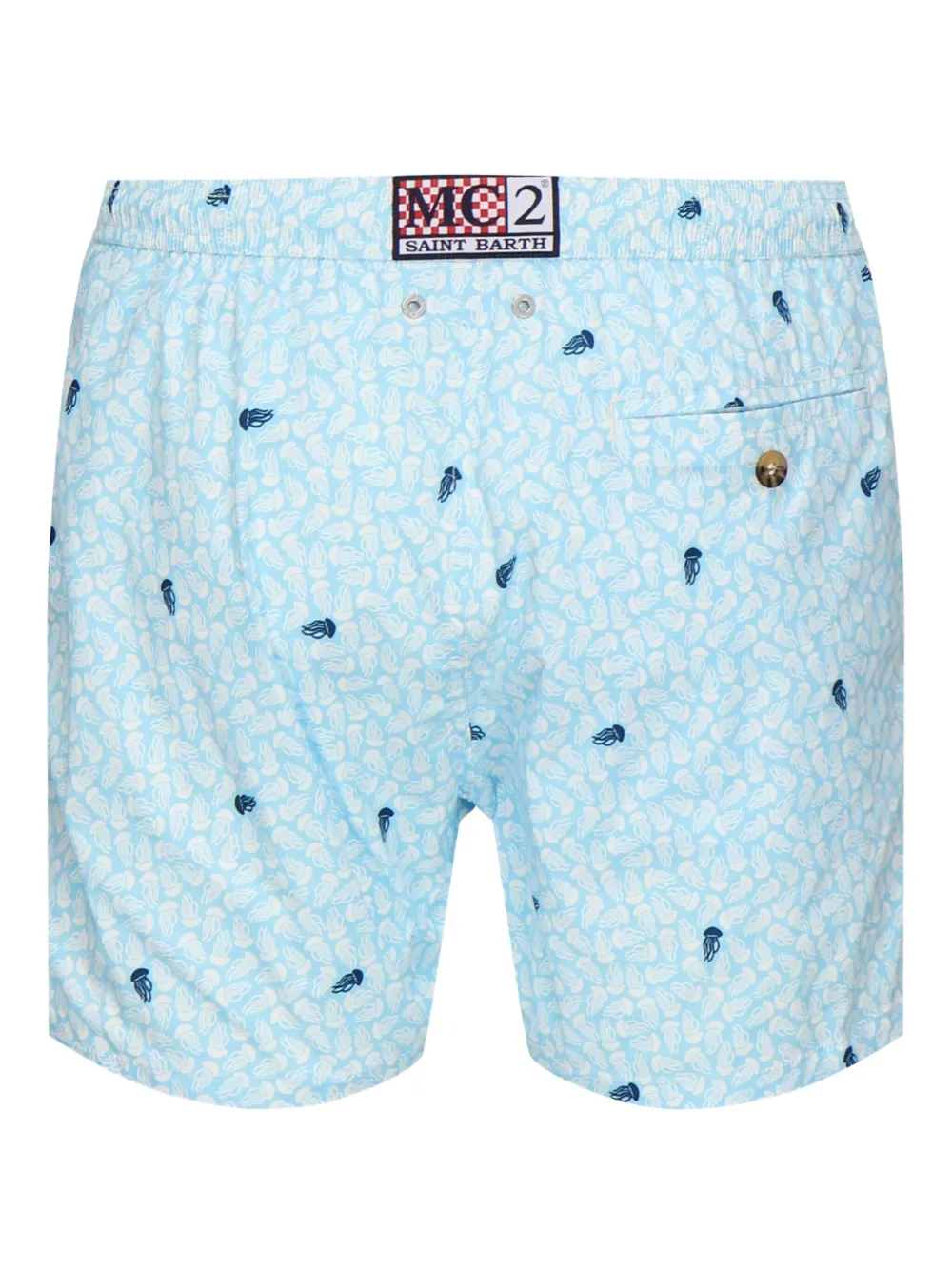 MC2 Saint Barth jellyfish-print drawstring swim shorts Blauw