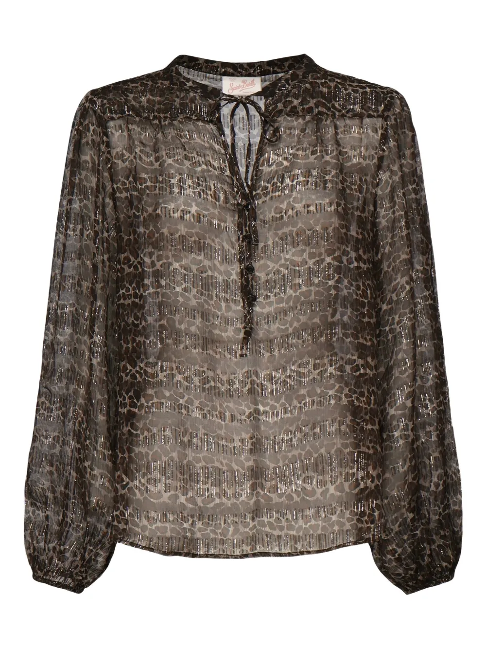 MC2 Saint Barth Blouse met lurex-detail Bruin