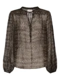 MC2 Saint Barth lurex-detail blouse - Brown