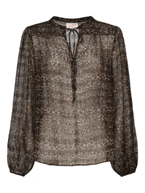 MC2 Saint Barth lurex-detail blouse