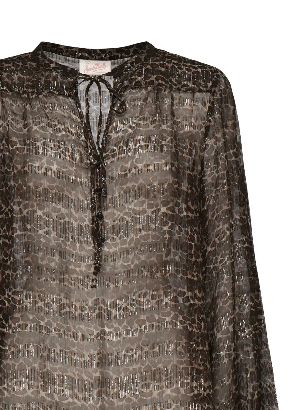 MC2 Saint Barth Blouse met lurex-detail Bruin