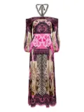 Temperley London Cici floral-lace halter midi dress - Pink
