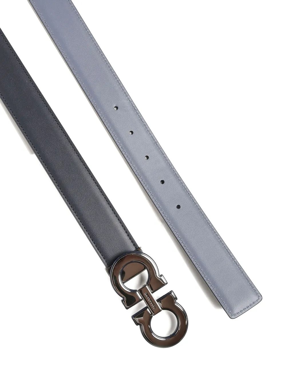 Ferragamo Gancini riem met logo gesp Blauw
