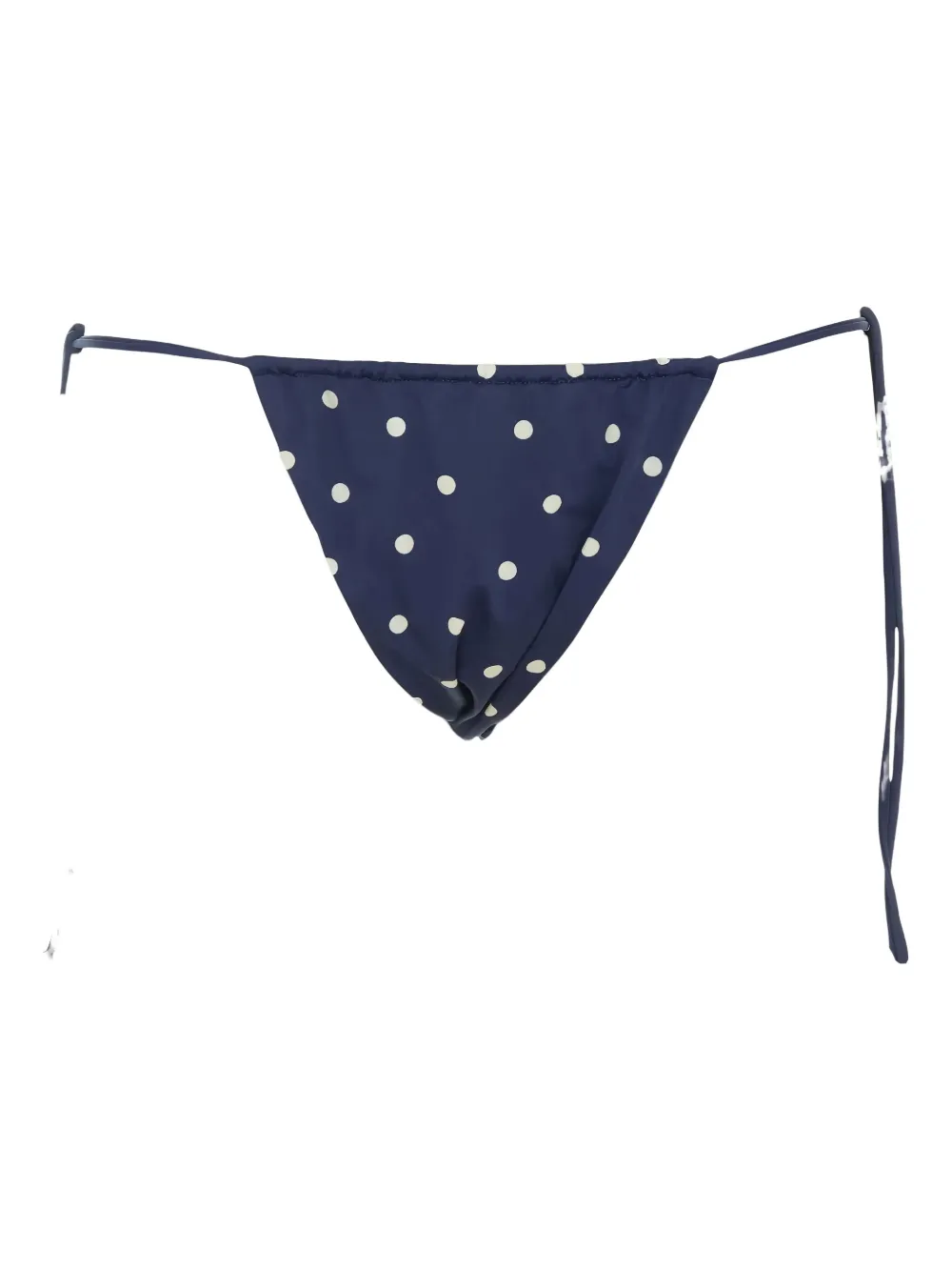 Mc2 Saint Barth Polka-dot Tie-side Bikini Bottom In Blue