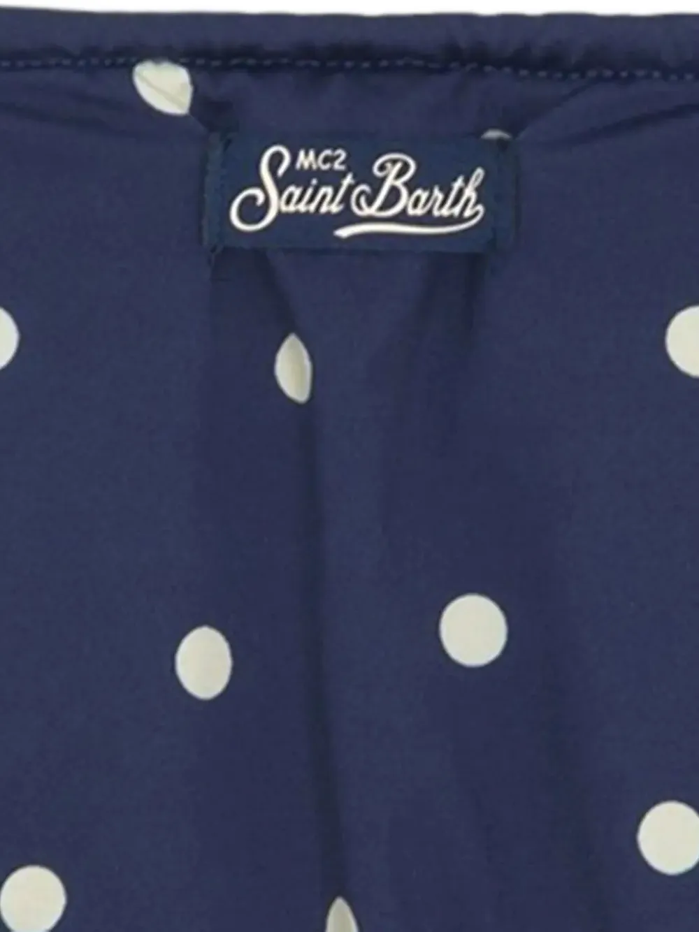 Mc2 Saint Barth Polka-dot Tie-side Bikini Bottom In Blue